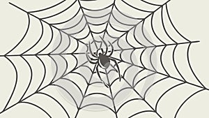 Detailed Spiderweb Pattern: Intricate Natural Design Element, vector design Generative AI