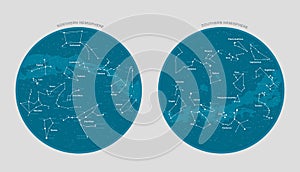 Detailed star map vector