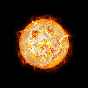 Detailed sun in space photo