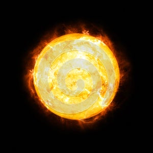 Detailed sun in space photo