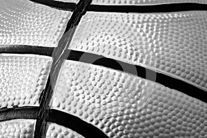 Detailed texture of unusual white basketball
