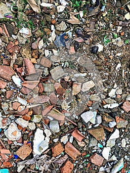 Construction Rubble and Debris Background Texture