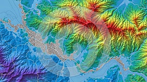 Topographic Map with Elevation Data