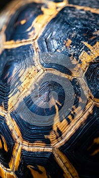 Detailed Tortoise Shell Pattern Close up