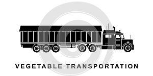 Detailed transporting truck illustration