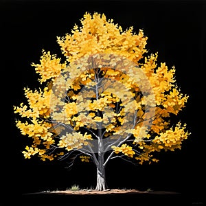 detailed tree, isolated on a white background, is a botanical the natural beauty of a tree\'s intricate details.