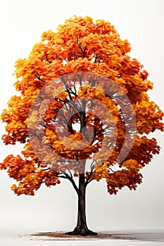 detailed tree, isolated on a white background, is a botanical the natural beauty of a tree\'s intricate details.