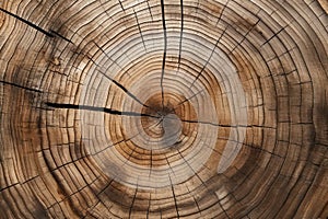 Detailed Tree Trunk Texture Showcasing Growth Rings