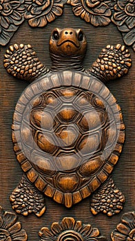 Detailed Turtle Shell Texture. Natural Patterns Concept