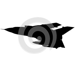 Detailed vector illustration of an Air Force Panavia 200 PA-200 Tornado fighter jet. silhouette Panavia 200 Pa 200