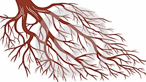 Exposed Tree Roots with Organic Patterns, vector design Generative AI photo