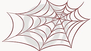 Intricate spider web, symbolizing connection and nature's design, vector design Generative AI