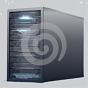 Active Network Server Rack Illustration