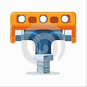 Mechanical TJoint Pipe Fitting Vector Art