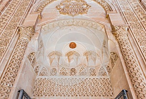 Detailed view of Abdullatif Mosque in Mardin, Turkey