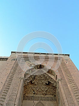 Workmanship at the entrance of a historic building in the city of Mardin in Turkey. photo