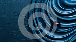 A detailed view of a blue wall featuring a central circular object