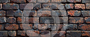 Detailed view of a brick pattern, showcasing the alignment and joint work for a structured backdrop