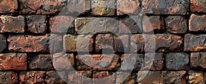 Detailed view of a brick pattern, showcasing the alignment and joint work for a structured backdrop