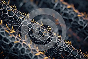 detailed view of carbon nanotubes