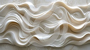 Detailed view of delicate lines and curves on a glossy ceramic til