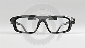 Detailed view of the glasses touchsensitive frame allowing the wearer to interact with the device through simple photo