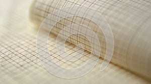 A detailed view of a graph paper notebook with precise grids serving as the foundation for plotting data and trends