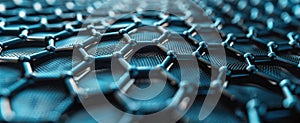 Detailed view of graphene texture, highlighting its flexibility and strength for high-tech applications photo