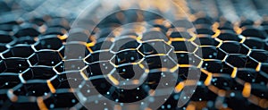 Detailed view of graphene texture, highlighting its flexibility and strength for high-tech applications photo