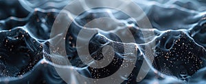 Detailed view of graphene texture, highlighting its flexibility and strength for high-tech applications photo