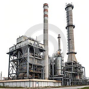 Industrial complex isolated on white background
