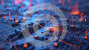 Close Up of Computer Circuit Board