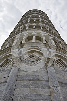 Detailed View of The Leaning Tower of Pisa - Italy