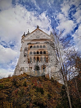 Detailed view of Neuschwanstein Castle