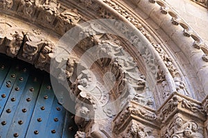 Detail, view at north facade of the Cathedral of Ourense, Galicia. Spain photo