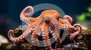 Detailed view of octopus in ocean, exploring the diverse sea creatures and marine life