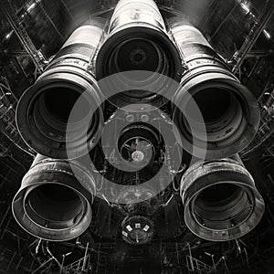 Detailed View of Rocket Engines photo