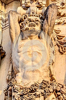 Detailed view of sandstone figures