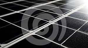Close-up of a solar panel surface with grid lines and texture