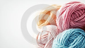 Detailed View Of Yarn Strands For Knitting