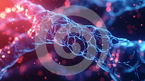 Detailed Visualization of Actin Filaments in Cytoskeleton Structure