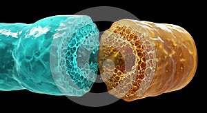 Cellular structures meeting in dynamic view