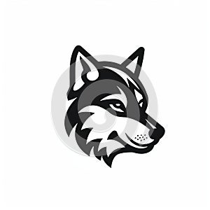 Detailed Wolf Logo In Bojan Jevtic Style - High Resolution