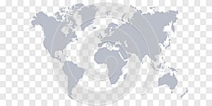 Detailed World Map with Countries stock illustration