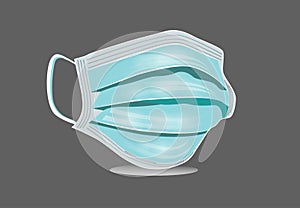 Details 3d medical surgical mask.  COVID19 protection