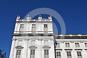 Details of the Ajuda National Palace in Lisbon, Portugal