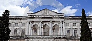 Details of the Ajuda National Palace in Lisbon, Portugal photo