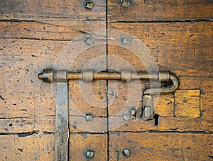 Details of an ancient Italian door.