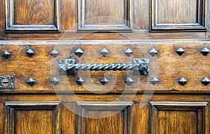 Details of an ancient Italian door.