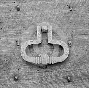 Details of an ancient Italian door.